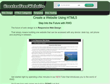 Tablet Screenshot of createafreewebsite.net